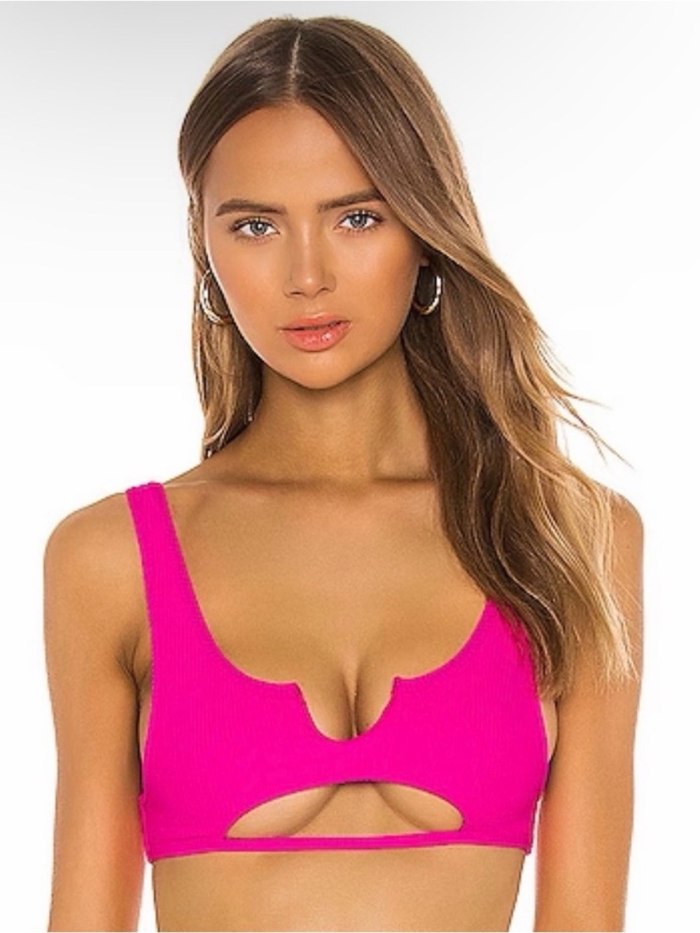 Frankies Bikini Cole Top in Fuschia, Size Large, NWT